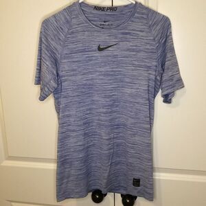 Mens Nike‎ Pro Dri-fit Performance Tee Shirt Blue small